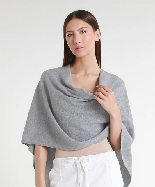 100% CASHMERE CRAFTED RUANA WRAP