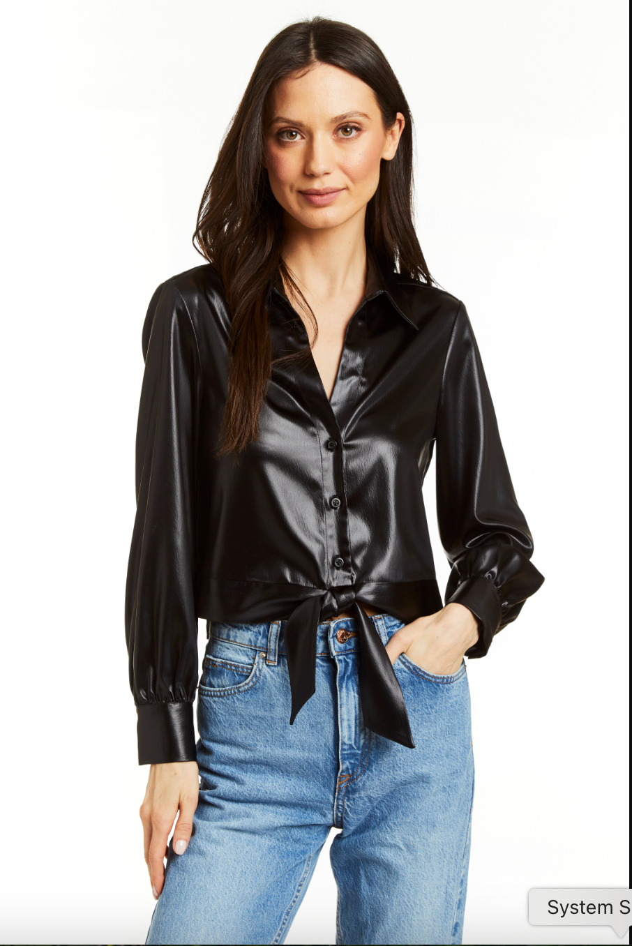 LOTTIE LIQUID JERSEY TIE TOP