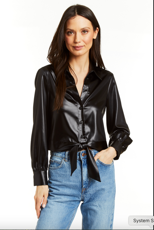 LOTTIE LIQUID JERSEY TIE TOP