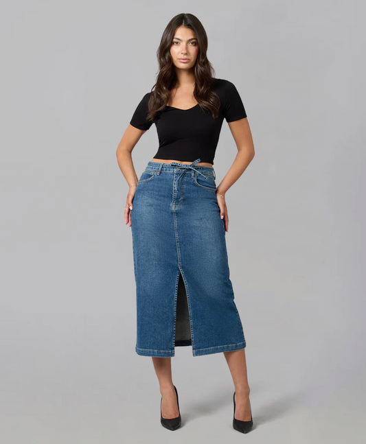 HALSTON JEANS SKIRT