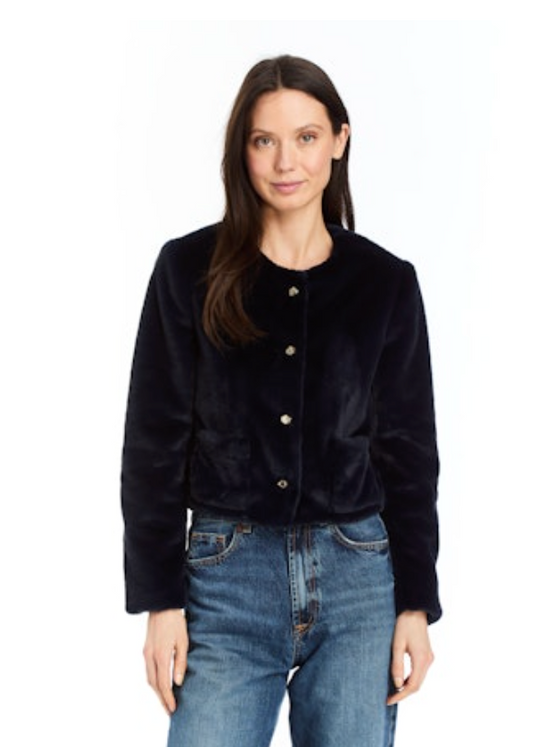 FAUX FUR CROP DENNIS COAT