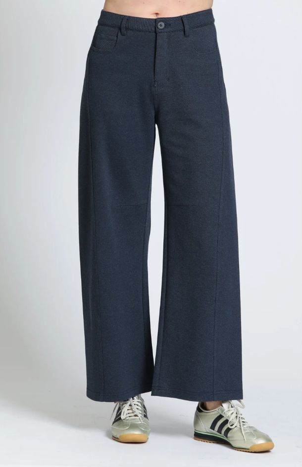 KNIT BARREL LEG PANT