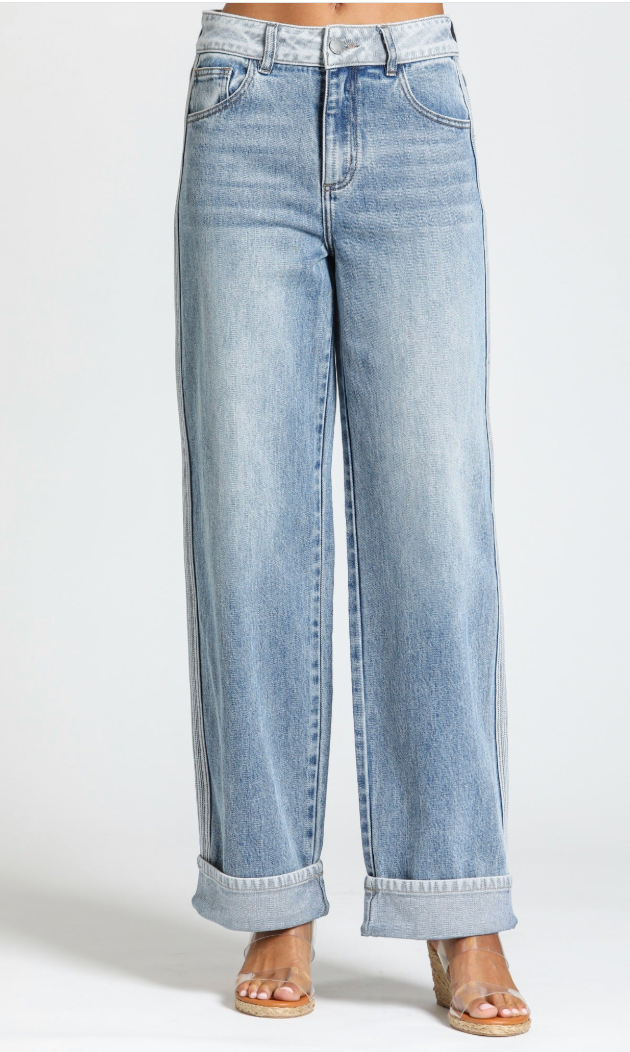 TRACK STRIPE CUFF JEAN