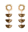 SUPERNOVA CRYSTAL 3" DROP EARRINGS