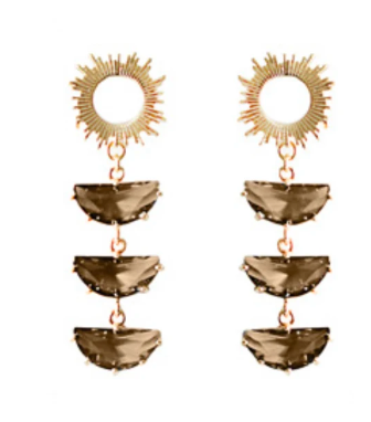 SUPERNOVA CRYSTAL 3" DROP EARRINGS