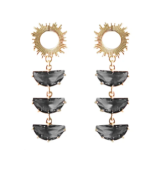 SUPERNOVA CRYSTAL 3" DROP EARRINGS