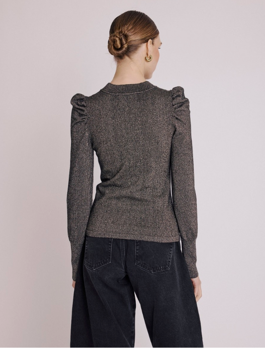 ASTRA LUREX MOCK NECK TOP