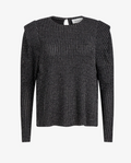 BERENICE LUREX LONG SLEEVE TOP WITH SHOULDER DETAIL