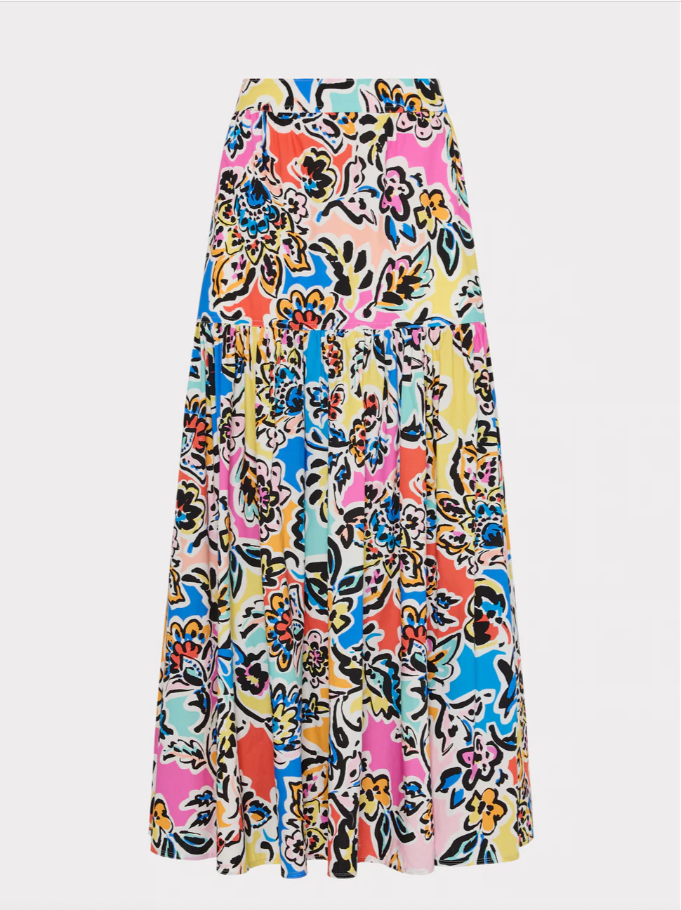 NOVI RAINBOW OASIS POPLIN MAXI SKIRT