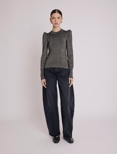 ASTRA LUREX MOCK NECK TOP