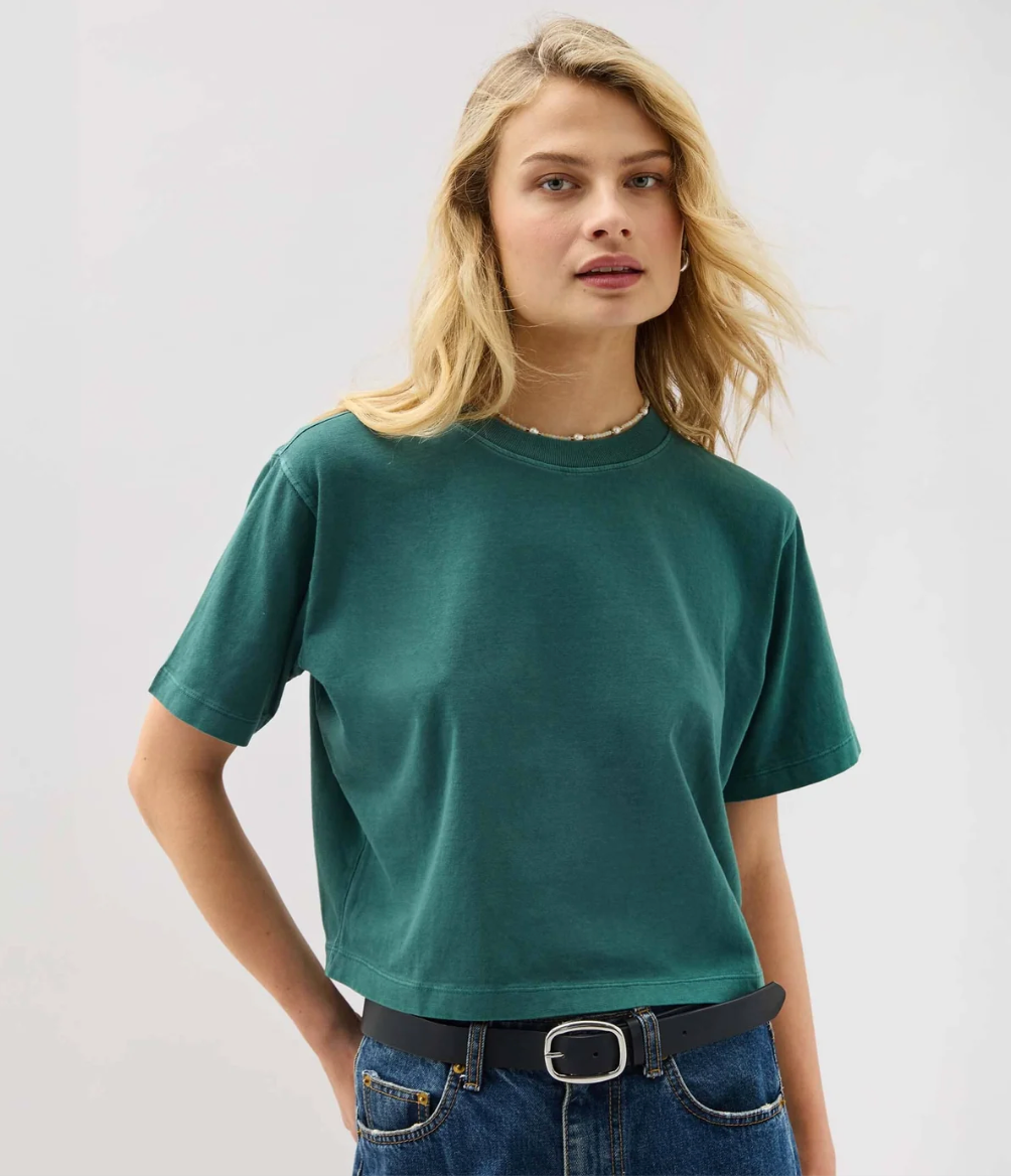 RELAXED CROP TEE SHIRT