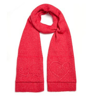 KNIT EMBROIDERED LOVE POCKET SCARF
