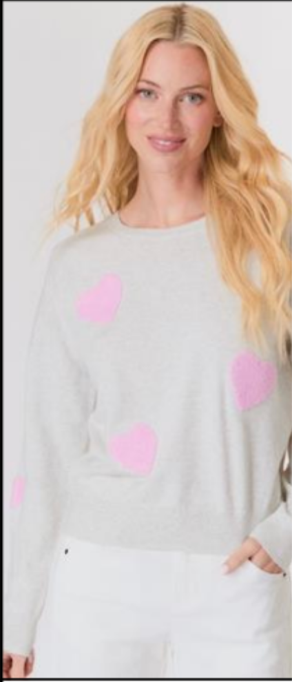 ALL OVER HEARTS SWEATER