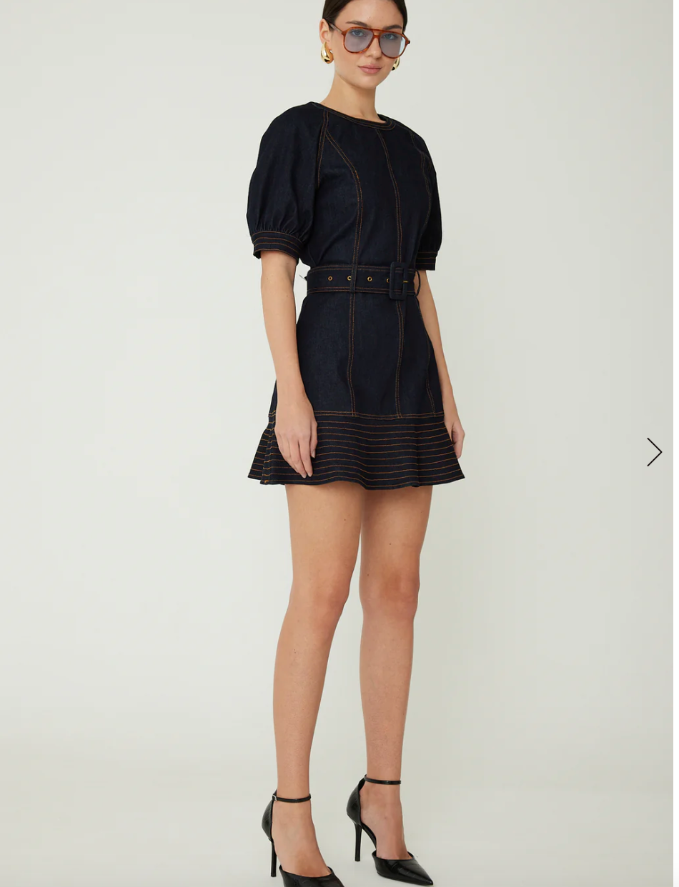 LULA DRESS WITH STRETCH DENIM