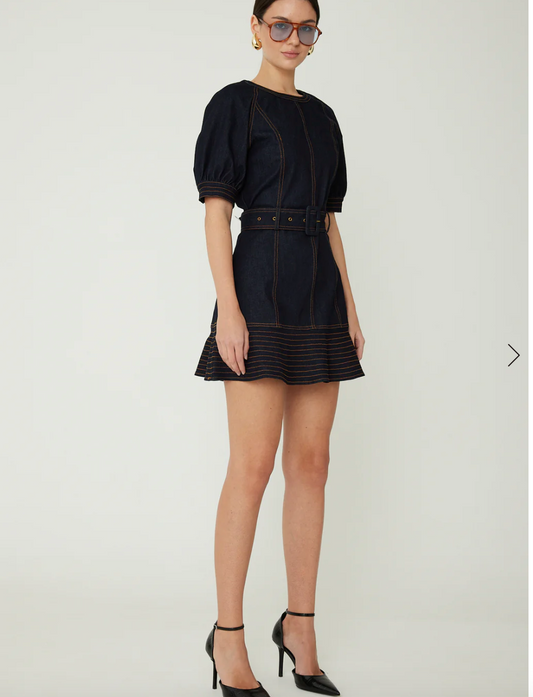 LULA DRESS WITH STRETCH DENIM