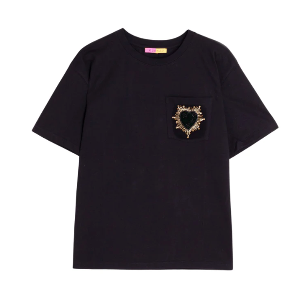 EMBOSSED HEART TSHIRT CORAZON