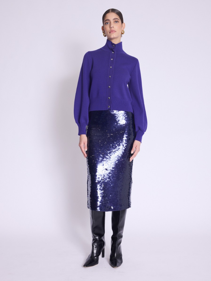 LONG SKIRT WITH SEQUINS
