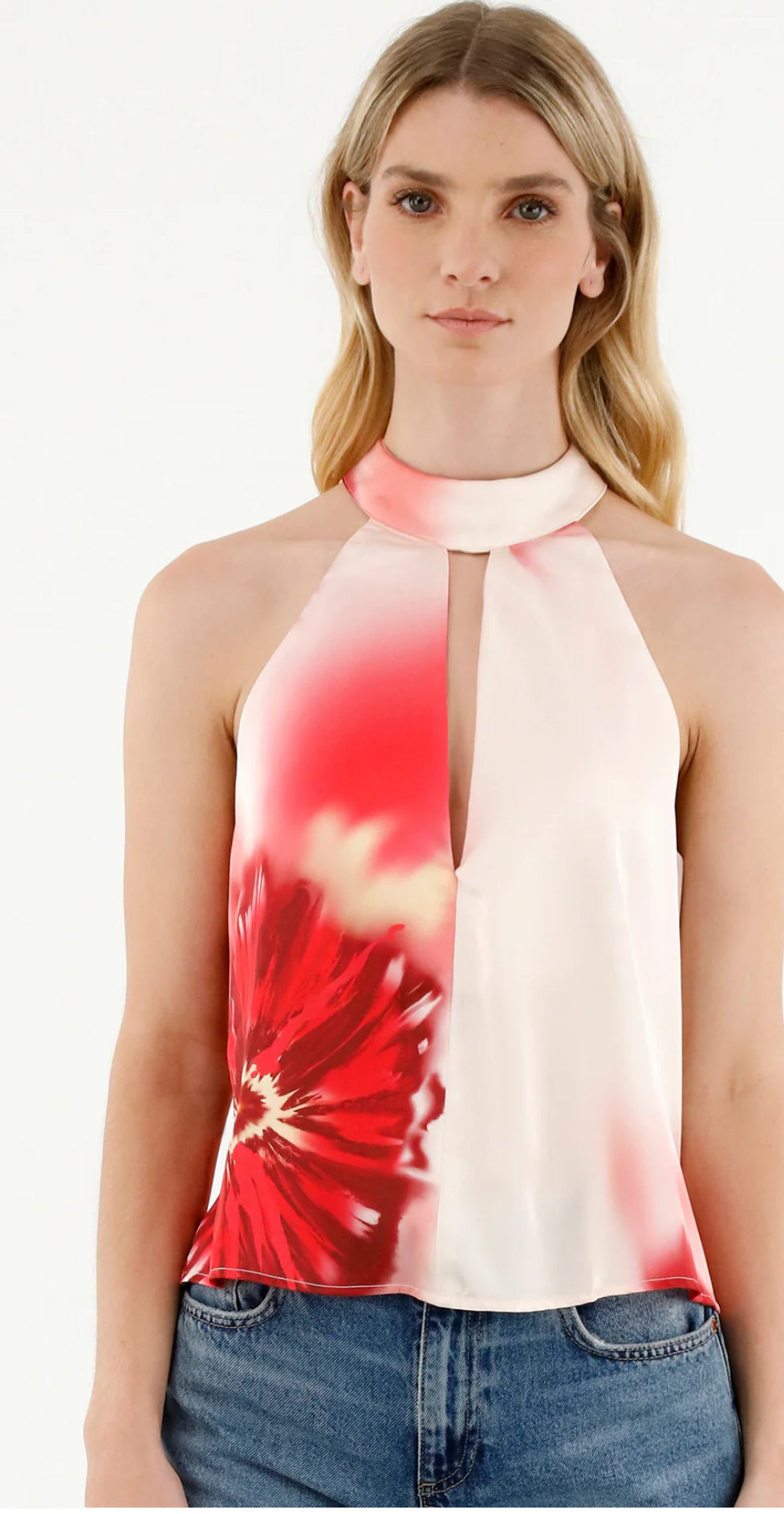 SIZZLE BLOUSE WITH TIE NECK