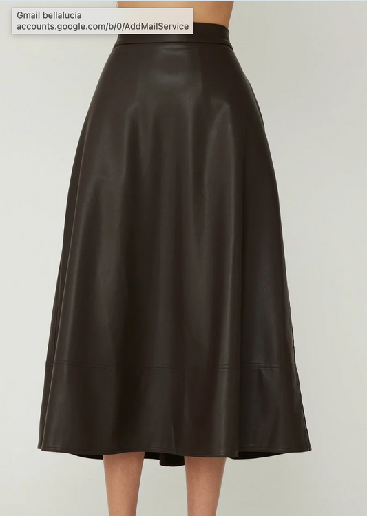 LAURENT VEGAN LEATHER SKIRT