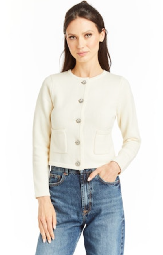 MARIELLE CLASSIC BUTTONED CARDIGAN