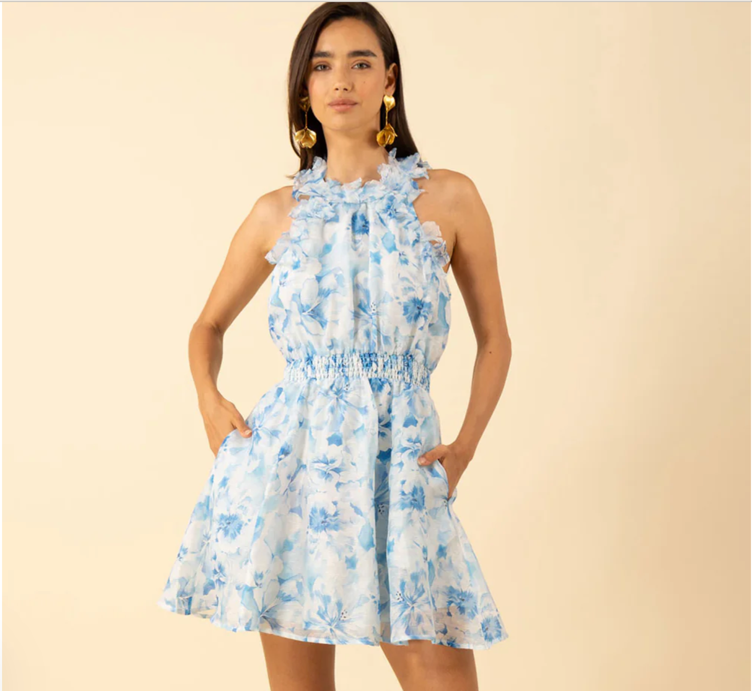 NALA ORGANZA FLORAL DRESS