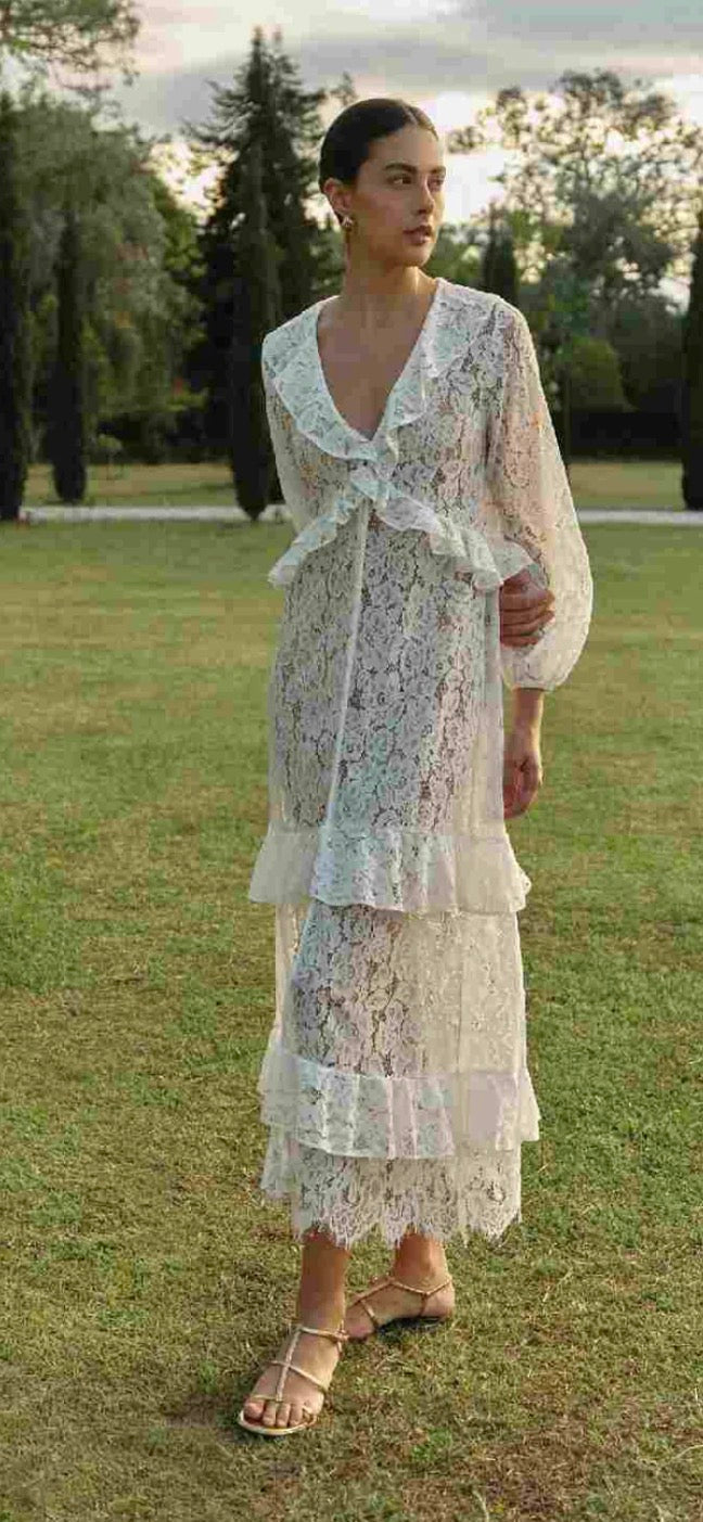 POSH LACE LONG DRESS