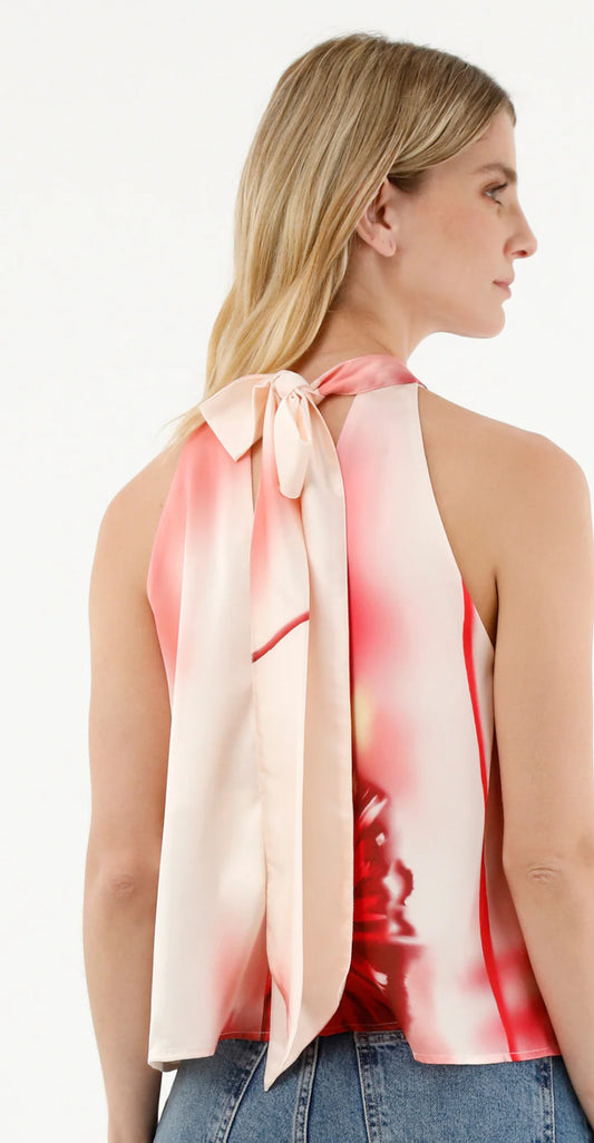 SIZZLE BLOUSE WITH TIE NECK