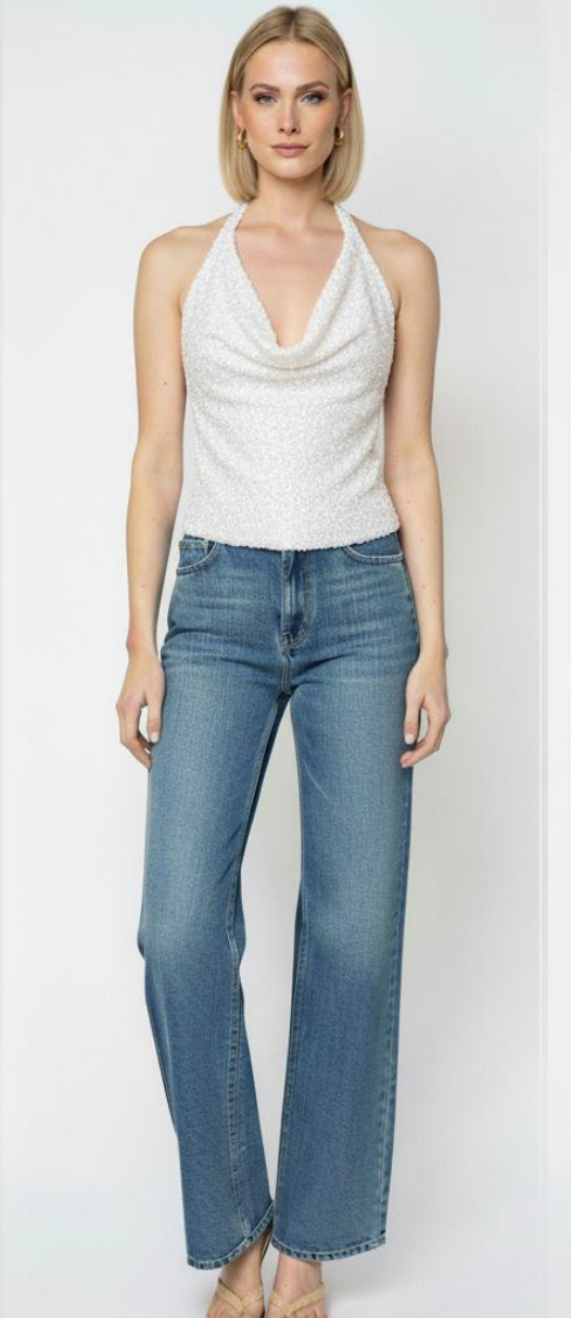 SALLY PARTY TIME SEQUIN TOP