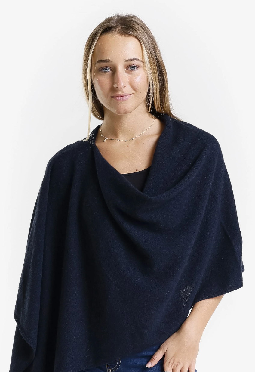 100% CASHMERE CRAFTED RUANA WRAP