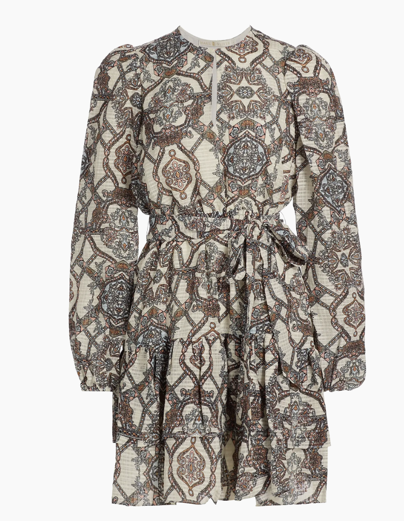 Preston Opal Medallion-Print Minidress