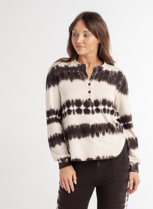 TE DYE FRENCH HENLY TOP