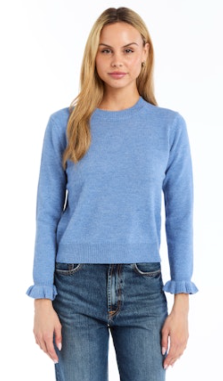ERIN RUFFLE SLEEVE SWEATER