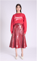 JANESSA VEGAN LEATHER SKIRT